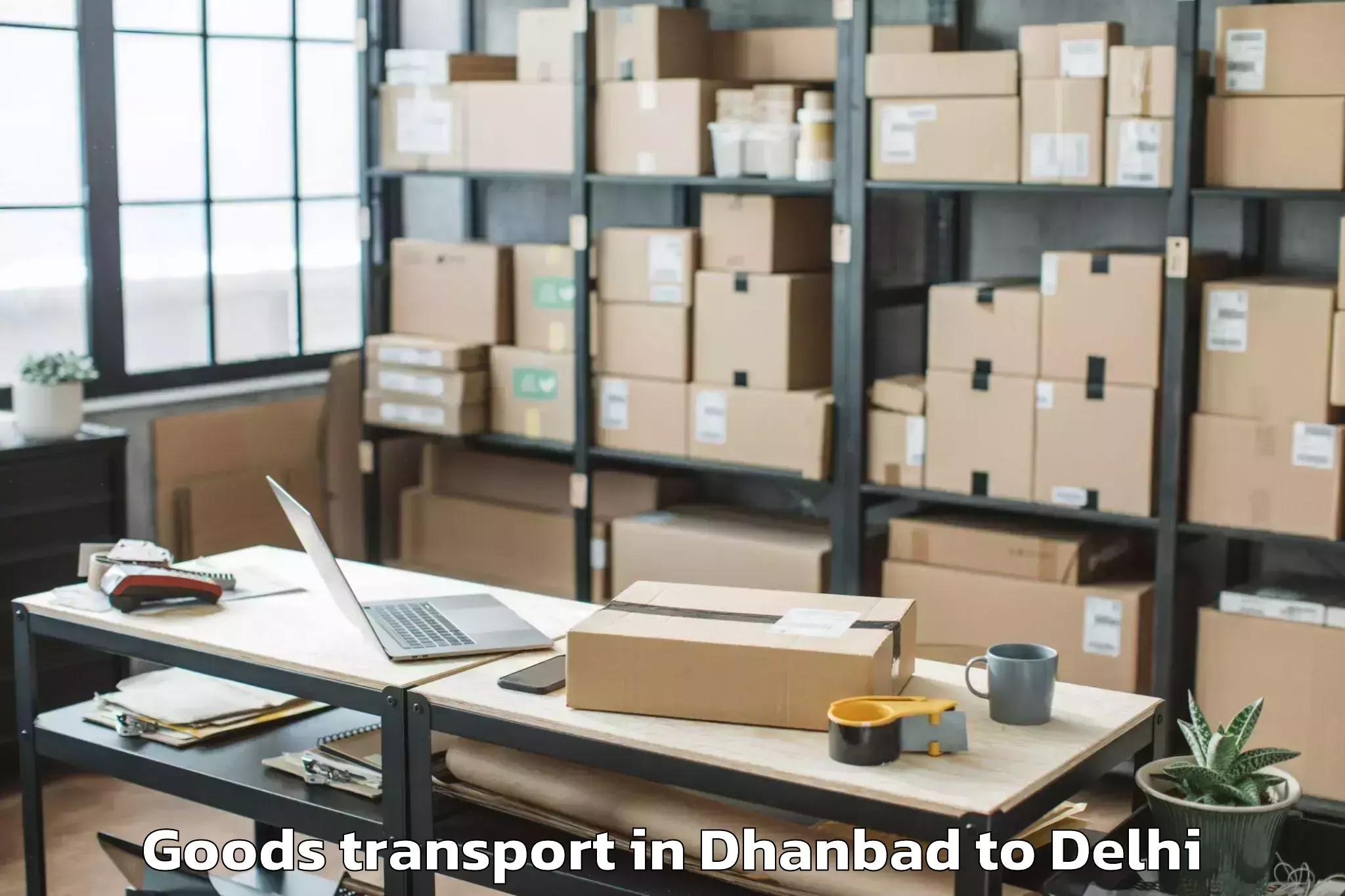 Top Dhanbad to Jhilmil Goods Transport Available